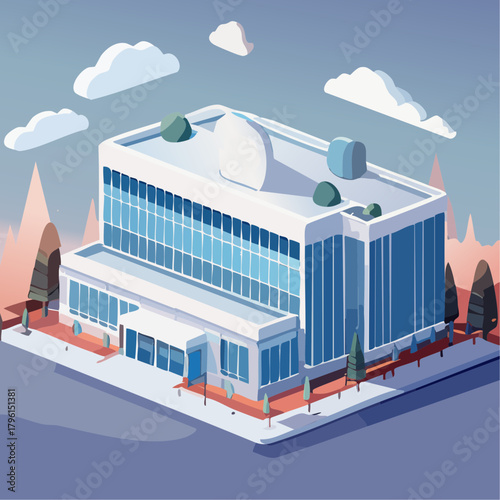 View of a large hospital