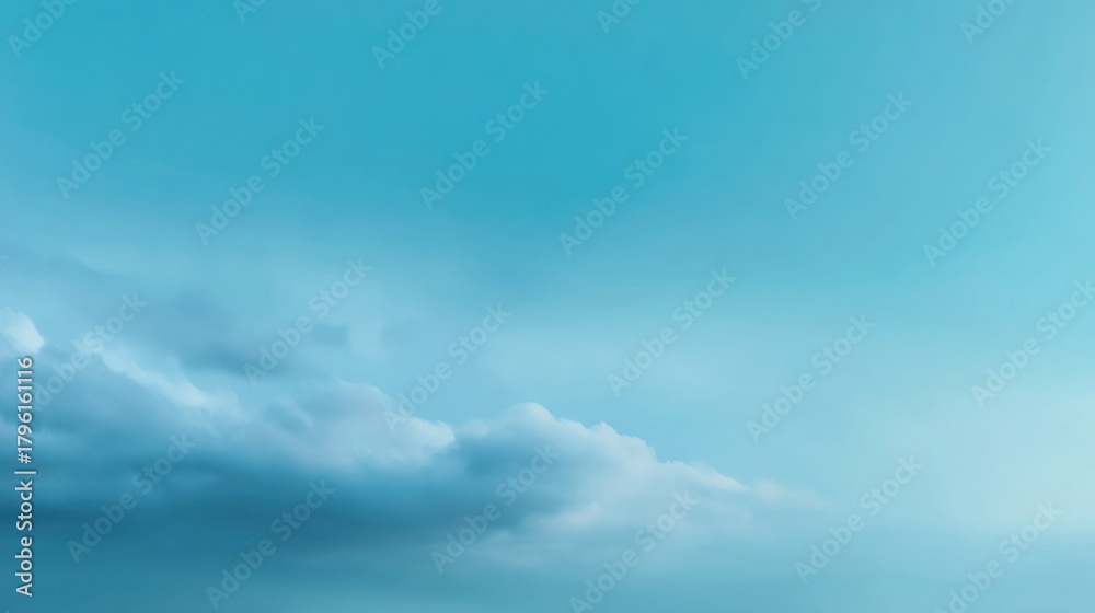 Obraz premium Serene Blue Sky with Soft Clouds and Gradual Light Shades Perfect for Tranquil Backgrounds and Nature Inspired Designs in Various Media