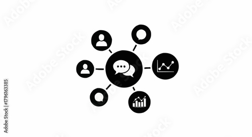 Digital Network Connecting People Data and Communication.