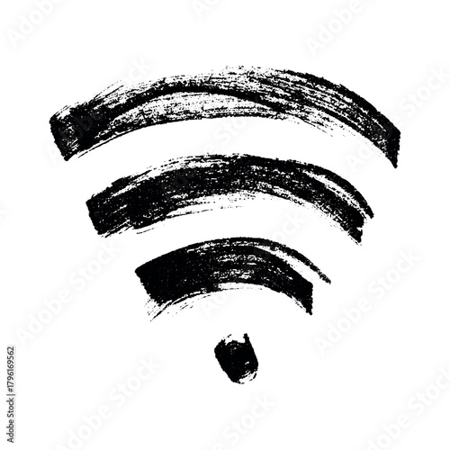 Hand drawn free wifi spot zone sign Public wi-fi area sign Wireless internet clipart in doodle style Single element for print, web, design, decor 3G, 4G, 5G, 6G, IoT