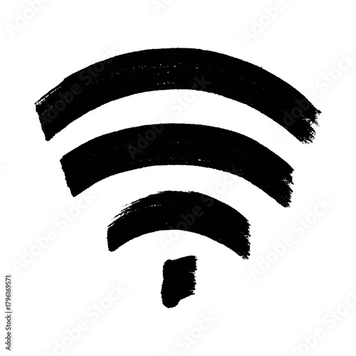 Hand drawn free wifi spot zone sign Public wi-fi area sign Wireless internet clipart in doodle style Single element for print, web, design, decor 3G, 4G, 5G, 6G, IoT