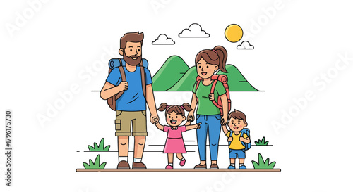 A Family's Adventure: Hiking Through Nature, Embracing Togetherness and Exploration