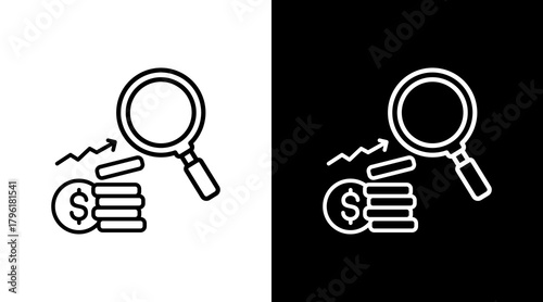 Investment-Analysis  White Icon Set Design
