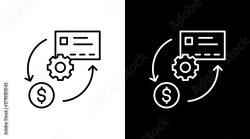 Debt Consolidation  White Icon Set Design