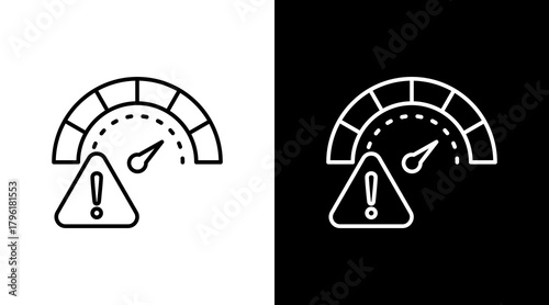 Risk Tolerance  White Icon Set Design