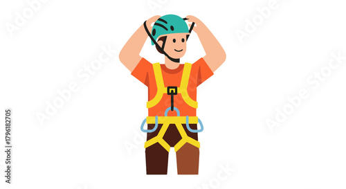 A Person With Safety Gear Preparing, Ready For Outdoor Adventure and Thrill