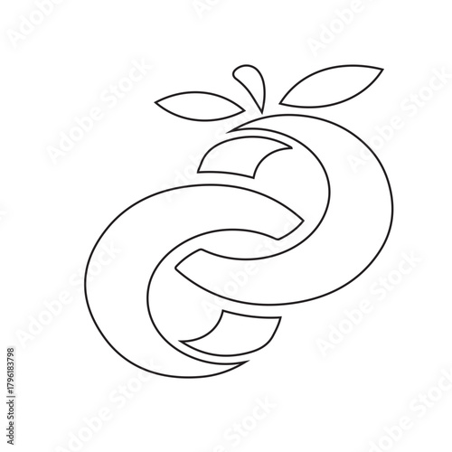 Intertwined Fruit Logo