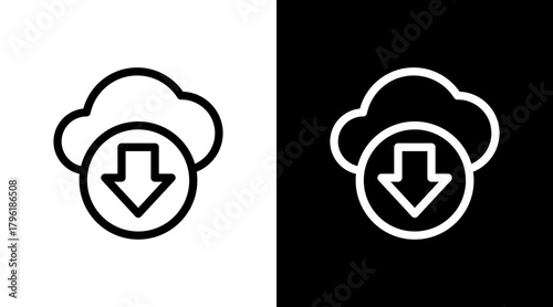 Download With Icon Set Design