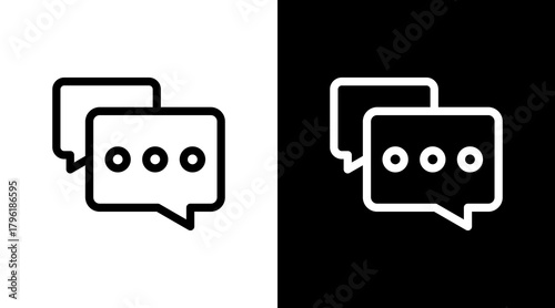 Chat With Icon Set Design