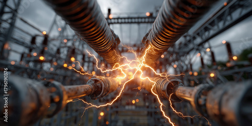 Energy infrastructure tensions amid geopolitical struggles in urban landscapes captured in dynamic visual content