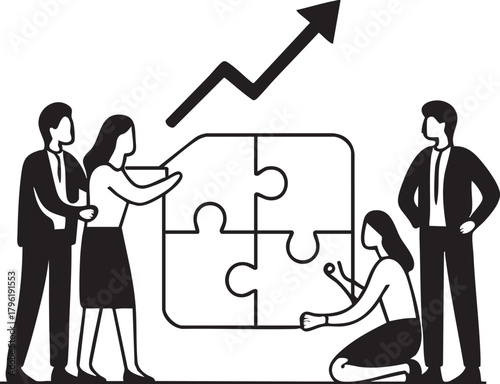 Black Vector Business Team Meeting 