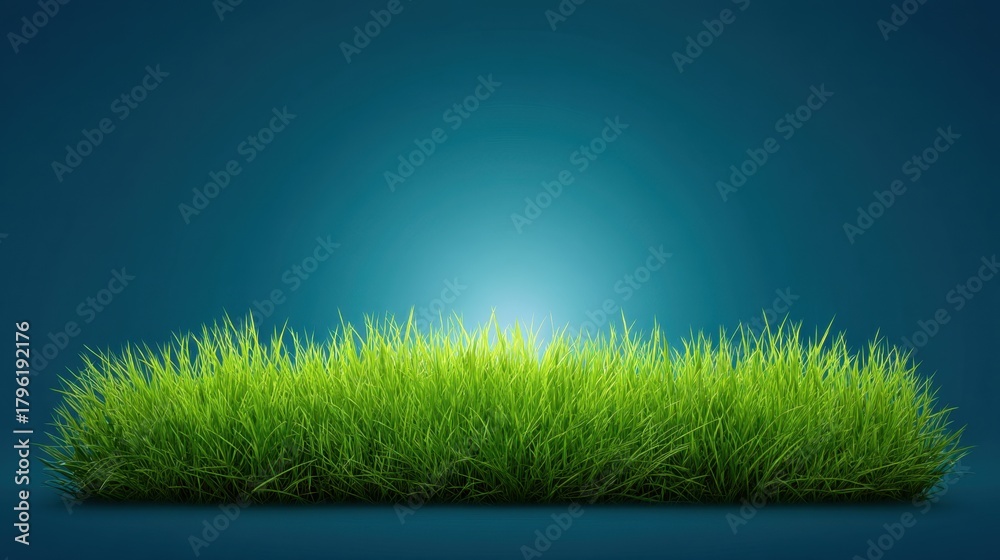 Obraz premium Vibrant Fresh Green Grass with Soft Light Background Ideal for Nature, Gardening, and Outdoor Themes in Stock Photography