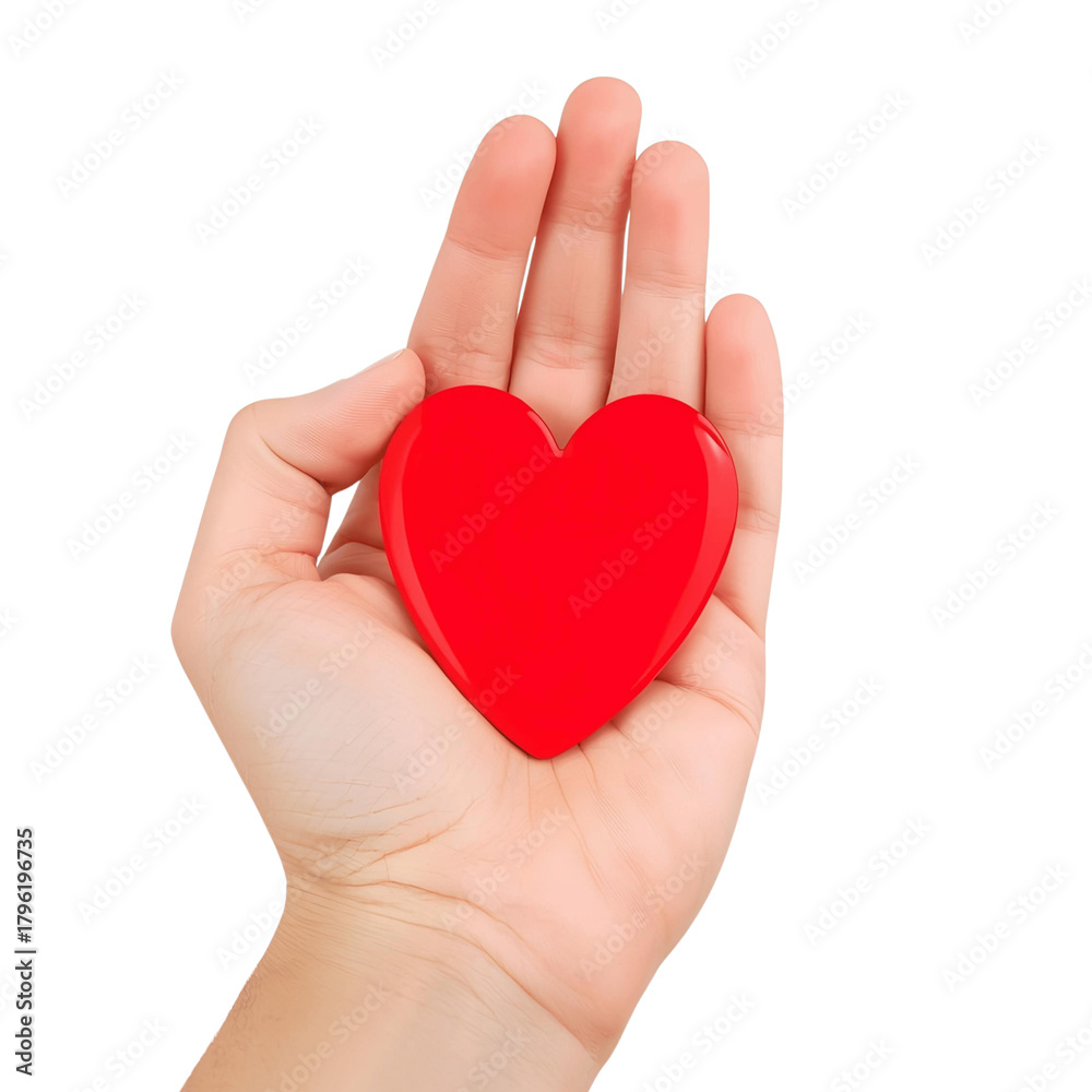 Obraz premium Heart in hand conveys love, care, and support for Valentine's Day or healthcare campaigns