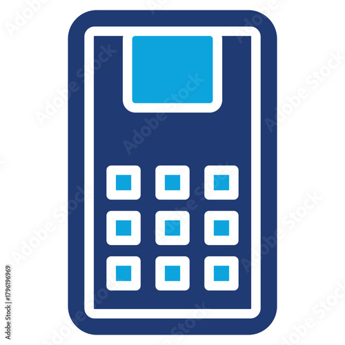 retina scanner mixed color icon