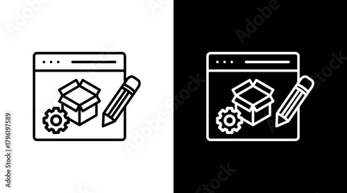 Prototyping Techniques  White Icon Set Design
