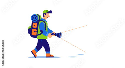 Adventurer Explores in Darkness, Shining Light on Unknown Paths of Wonder