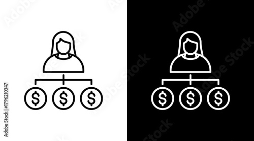 Affiliate Marketing  White Icon Set Design