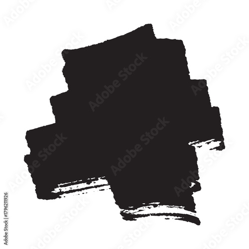 Brush paint stroke texture swatch Hand painted background Ink scribble dab clipart Paint smudge for tags and stamps design