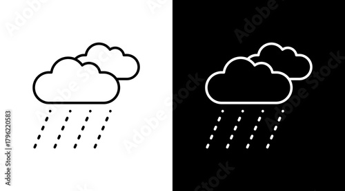 Rain White Icon Set Design
