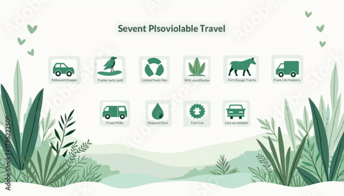 Eco Travel Poster Featuring Responsible Traveler Tips