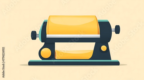 Culinary Flat Vector Of A Pasta Maker With Rolled Food Illustration