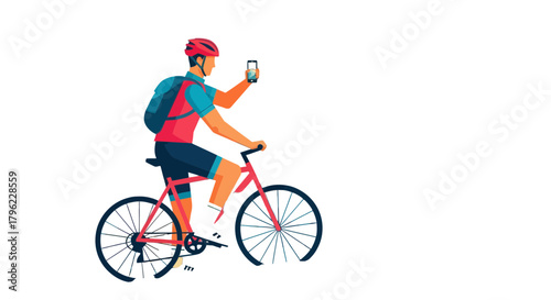 Bicycling Adventure With Smartphone: Capturing Pictures While Enjoying Cycling