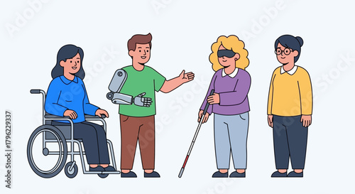 Celebrating diversity and inclusion with a group of people for International Day of Persons with Disabilities