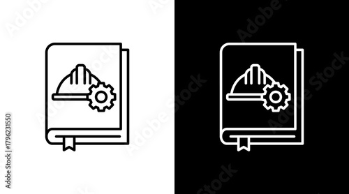 Manual Book  White Icon Set Design