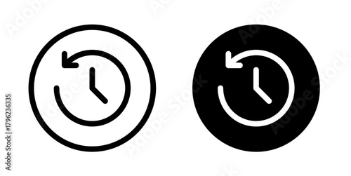 Stopwatch or timer icon. Clock face countdown symbol