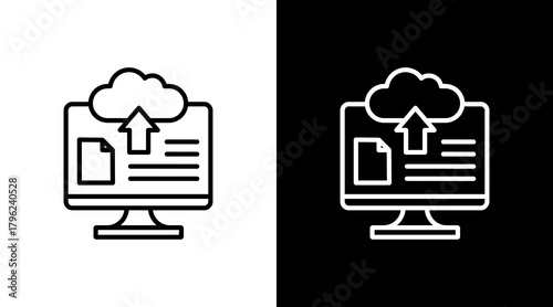 Publish  White Icon Set Design