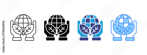 Enviromental icon set multiple style collection