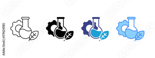 Bioengineering icon set multiple style collection