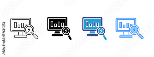 Energy Control icon set multiple style collection