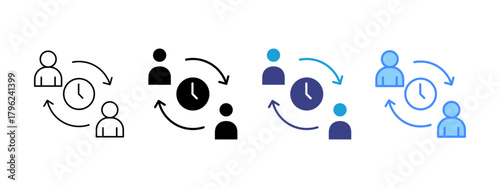 Shifting icon set multiple style collection