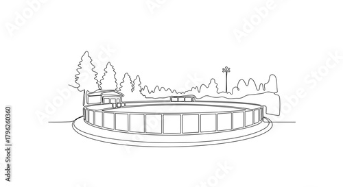 Nighttime ice rink outdoors symbolizing community, play, and winter calm