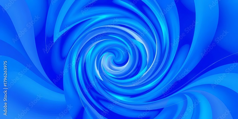 Obraz premium Abstract blue digital art illustration featuring a swirling geometric pattern, illustration art, lines