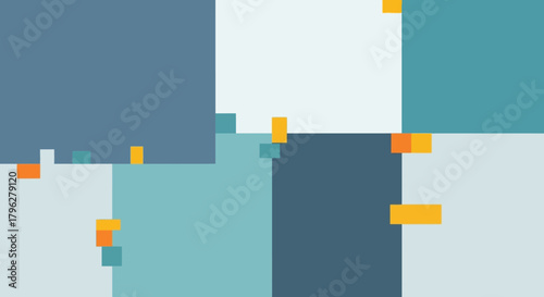 Modern Abstract Geometric Background with a Retro Palette Creating Visual Interest