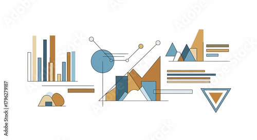 Stylish infographic elements showcasing business data and financial analysis for presentation