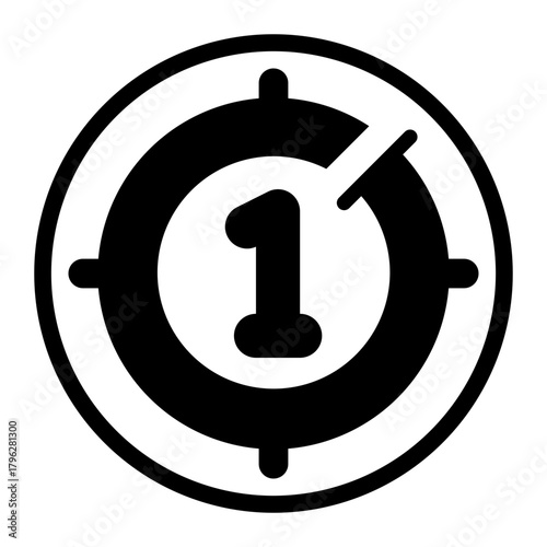 countdown glyph icon