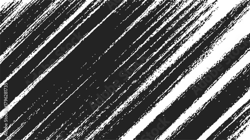 Black and white diagonal stripes sketch, hand drawn grunge abstract background — stock vector