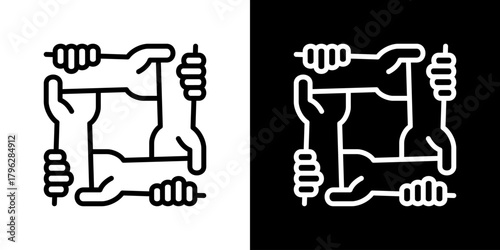 Union Icon Line Style Vector Illustration