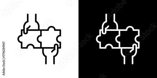 Collaboration Icon Line Style Vector Illustration