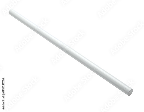 A simple white cylindrical rod on a black background