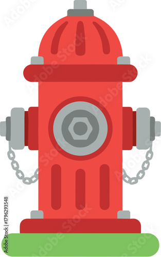 Simple Flat Isolated Fire Hydrant Public Safety Equipment Illustration