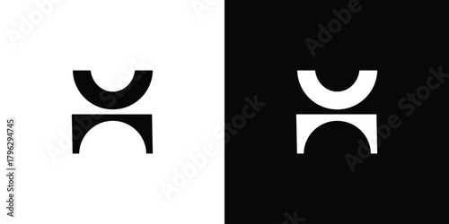Modern and strong letter H initials logo design