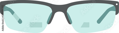 Flat Style Bifocal Eye Glasses Medical Optical Accessory Illustration