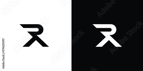 Modern and strong letter RA initials logo design