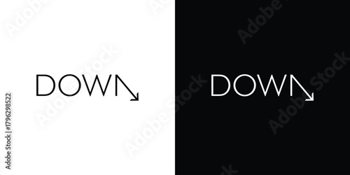 Modern and unique Down logo design