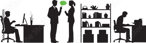 Office workplace business communication teamwork collaboration discussion concept