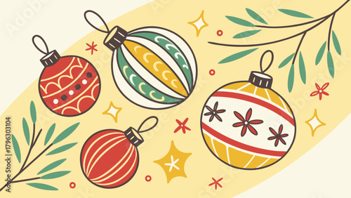 Download christmas ornaments vector graphic for holiday season decoration and festive designs free vector image 100